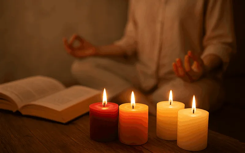 نور ملایم شمع و تاثیر آن بر ایجاد فضای گرم و دلنشین