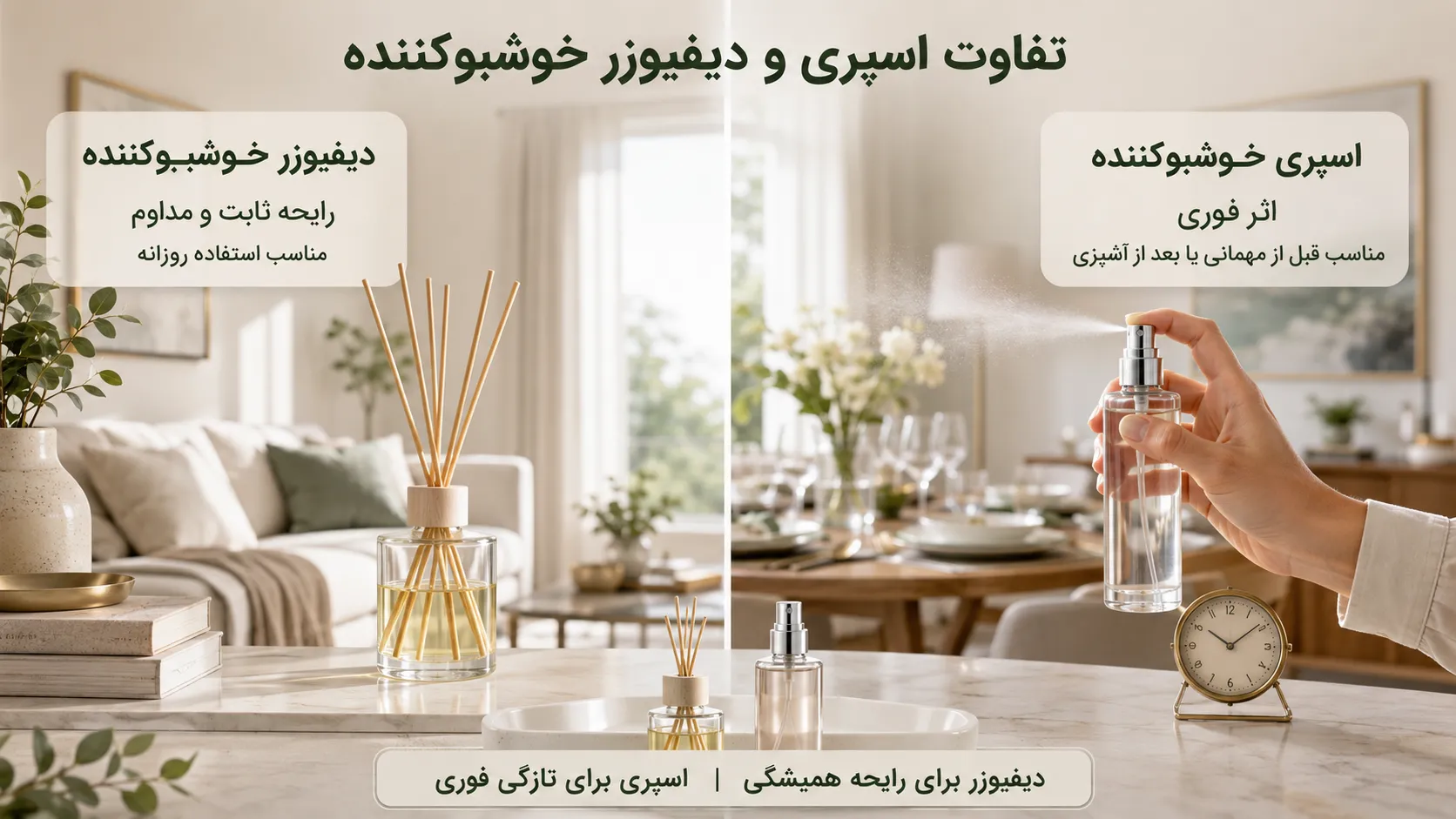 راهنمای انتخاب خوشبو کننده محیط مناسب 5 راهنمای انتخاب خوشبو کننده محیط مناسب