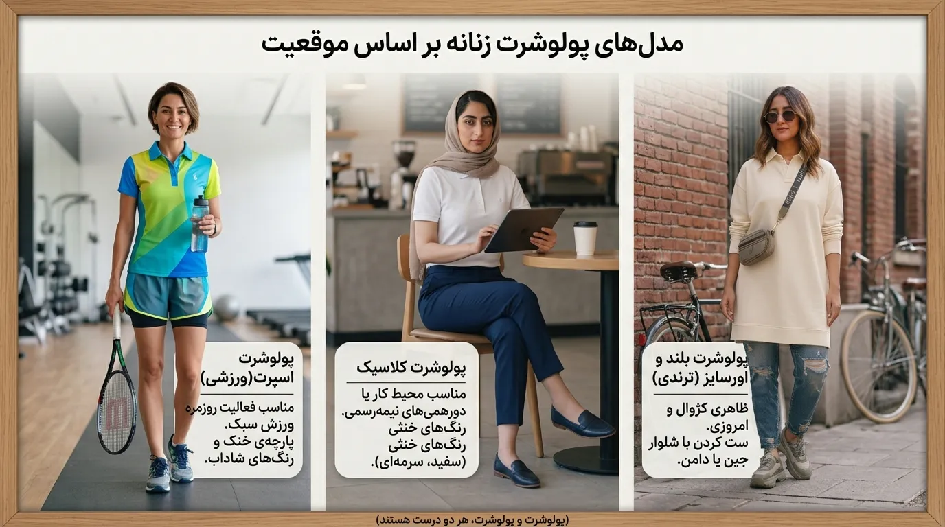 راهنمای خرید پولوشرت زنانه 3 راهنمای خرید پولوشرت زنانه