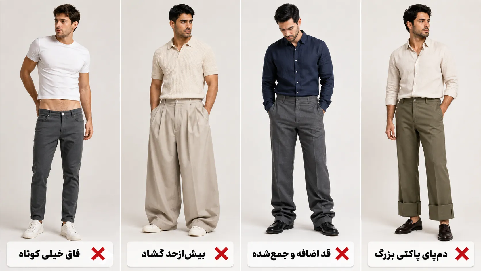 کدام شلوار برای افراد قد کوتاه مناسب است