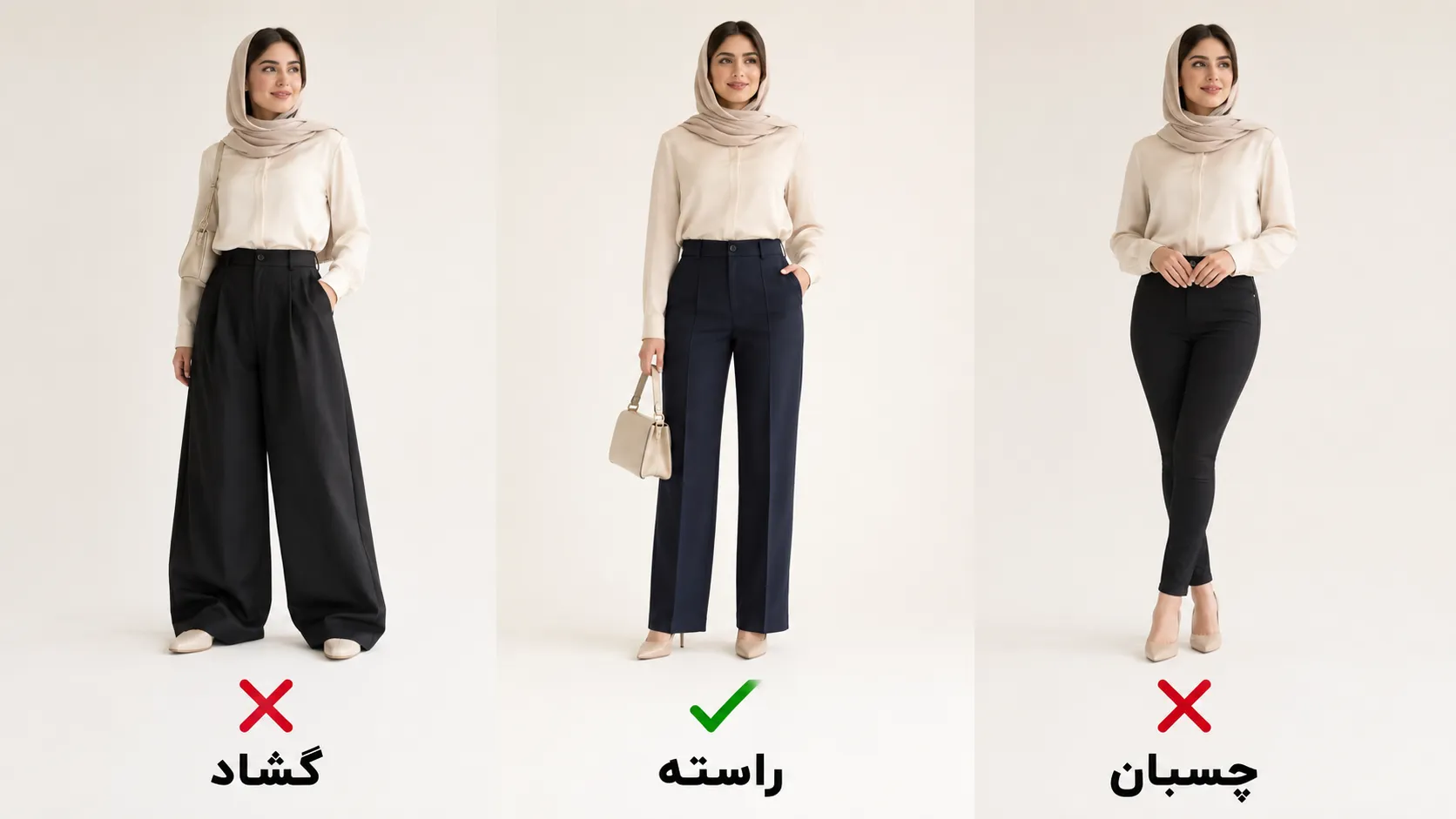 کدام شلوار برای افراد قد کوتاه مناسب است