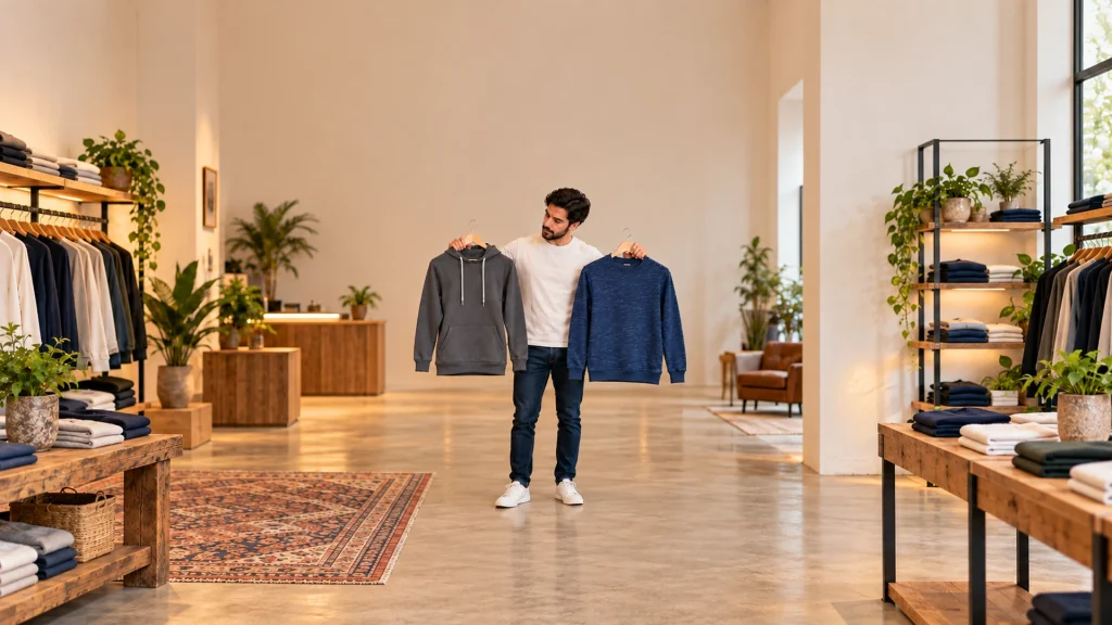 مقایسه هودی کلاه‌دار و سویشرت مردانه یقه‌گرد برای انتخاب مدل مناسب